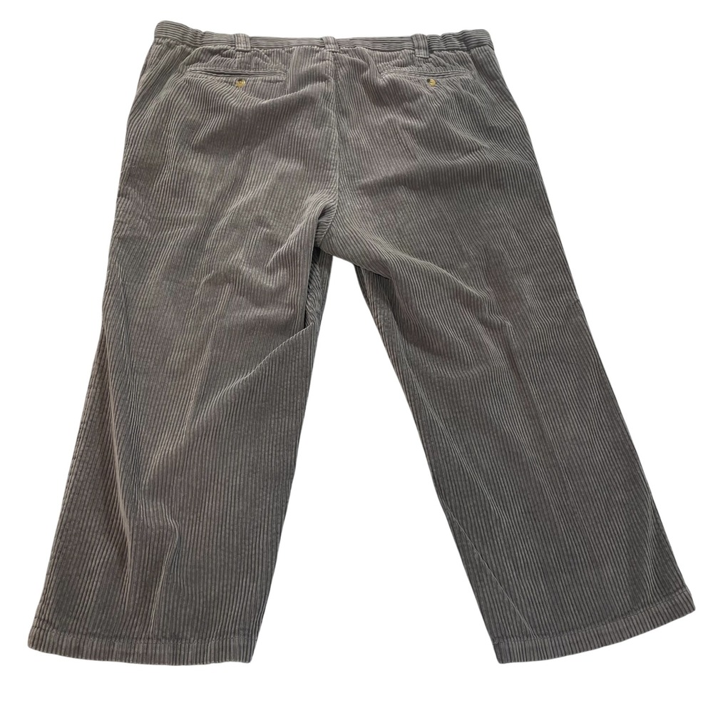 KingSize Mens Gray Corduroy Pants Fit 46x25 (46x38 Tag) Hidden Flex Waist Soft - Picture 3 of 7